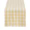 Yellow and White Checkers Table Runner 14" x 108"